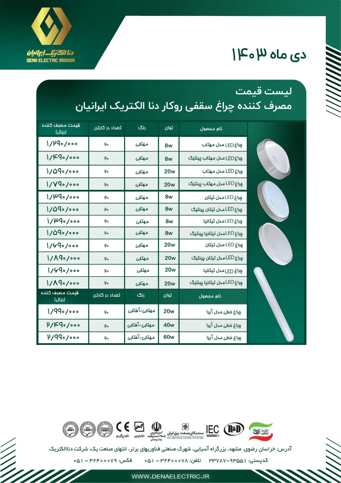 لیست قیمت دنا الکتریک